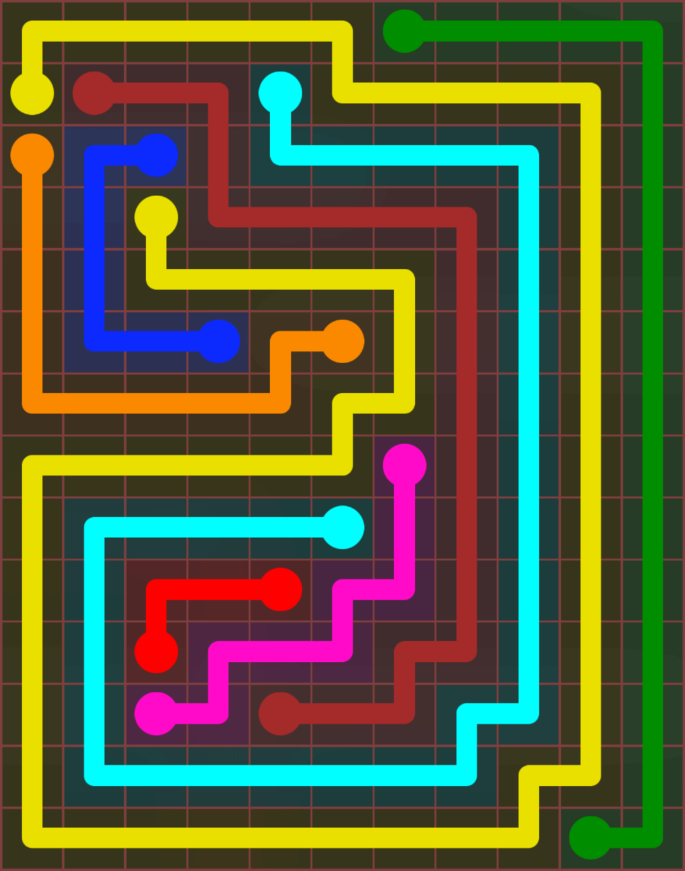 Flow Free 6445 Solution