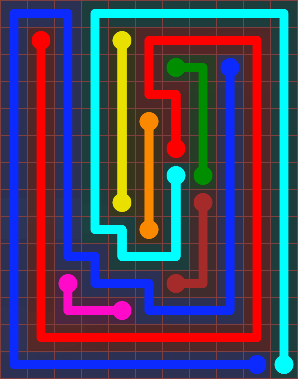 Flow Free 6547 Solution