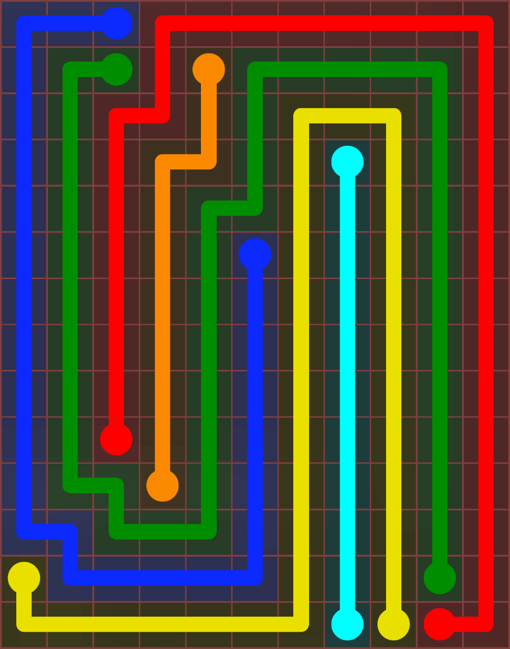 Flow Free 6619 Solution