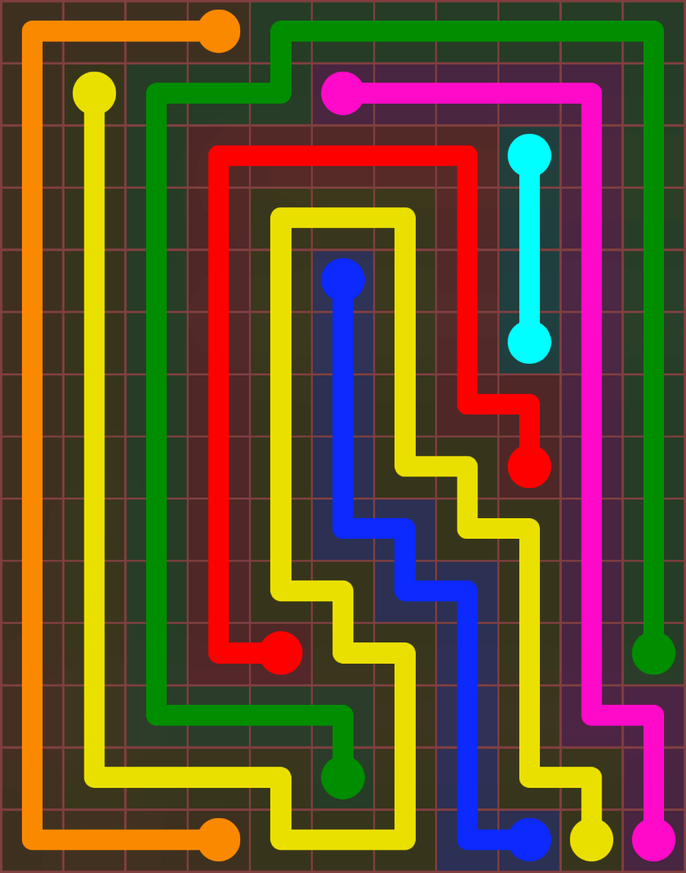 Flow Free 6489 Solution