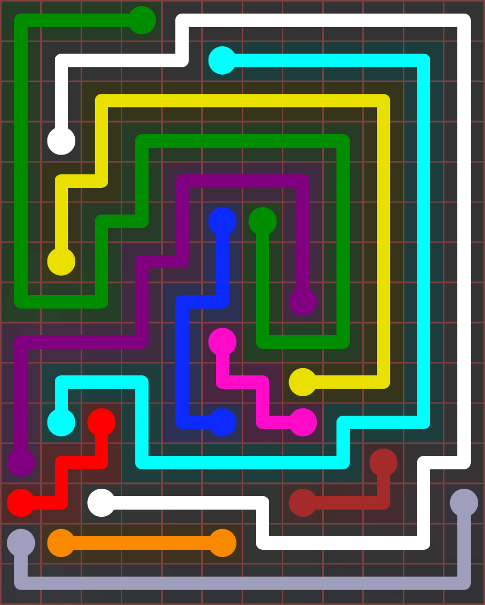 Flow Free 7054 Solution