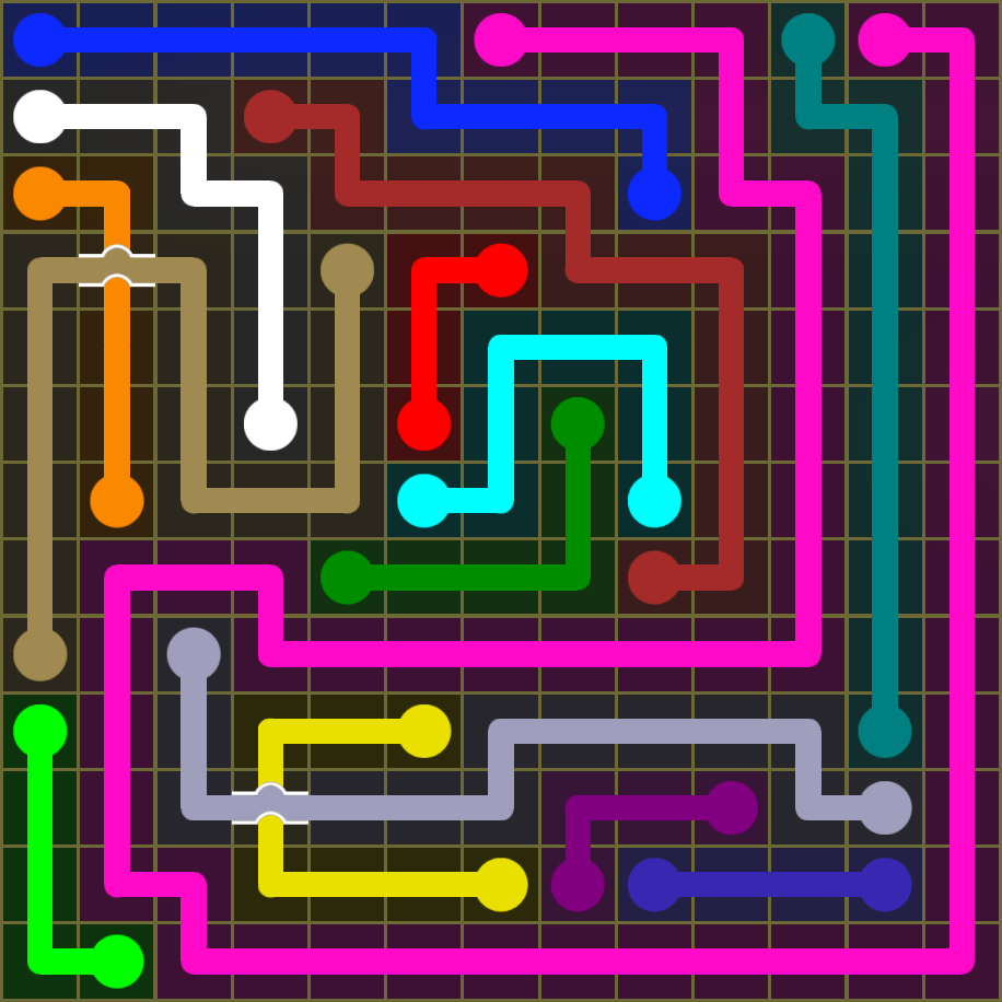 Flow Free 1671 Solution