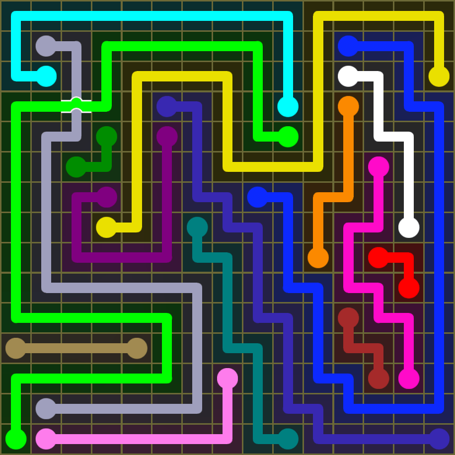 Flow Free 1834 Solution