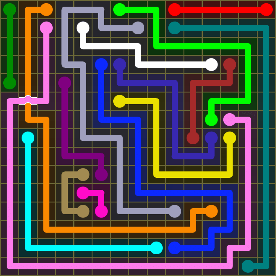 Flow Free 1875 Solution