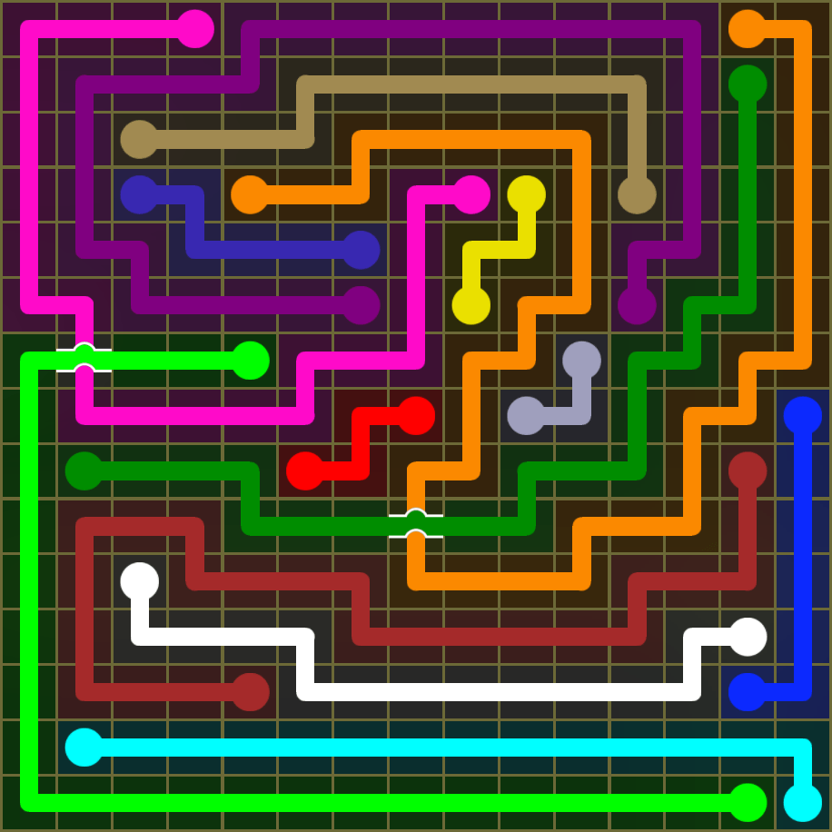 Flow Free 1838 Solution