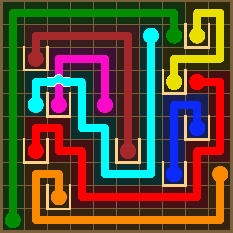 Flow Free 7369 Solution