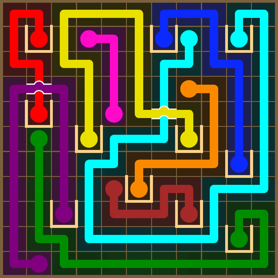 Flow Free 7408 Solution