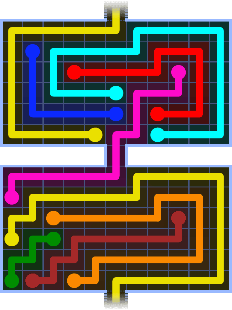 Flow Free Warps 1437 Solution