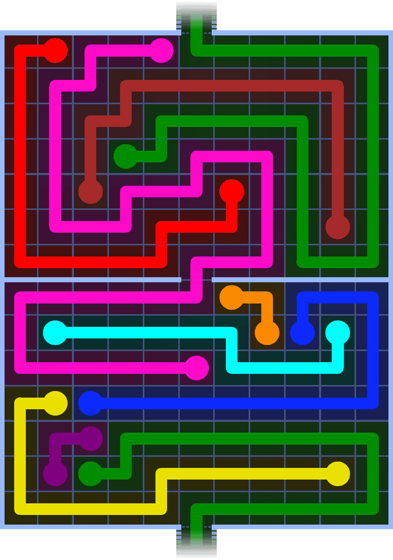 Flow Free Warps 1461 Solution