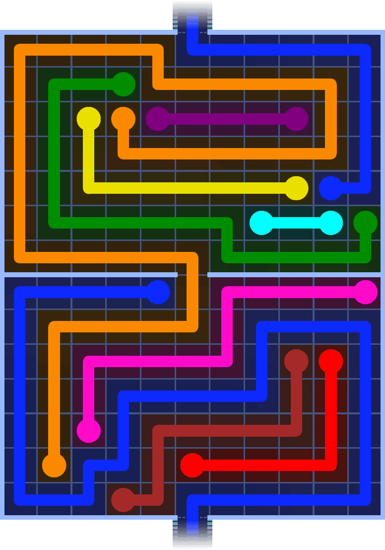 Flow Free Warps 1443 Solution