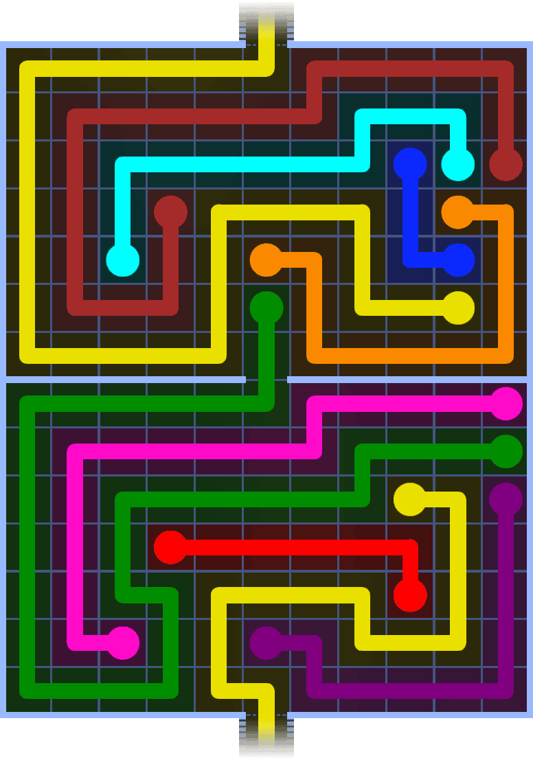 Flow Free Warps 1447 Solution