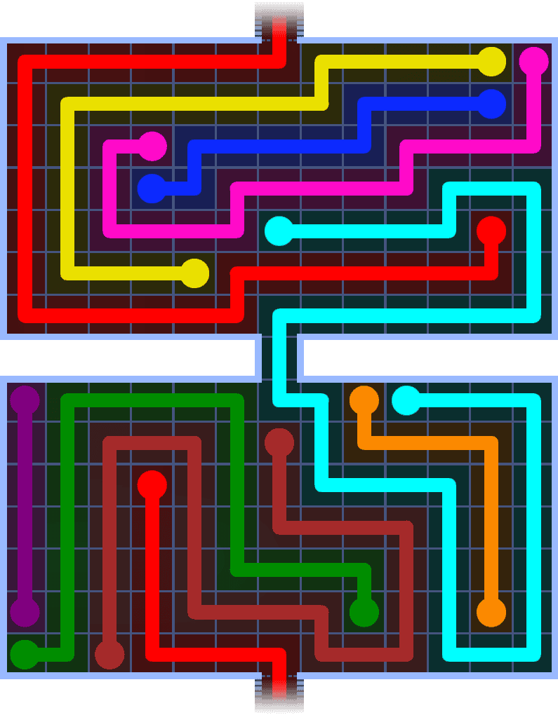 Flow Free Warps 1490 Solution