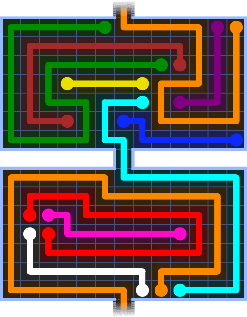 Flow Free Warps 1498 Solution