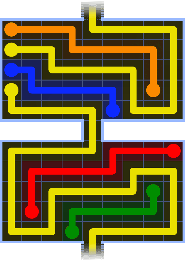 Flow Free Warps 1366 Solution