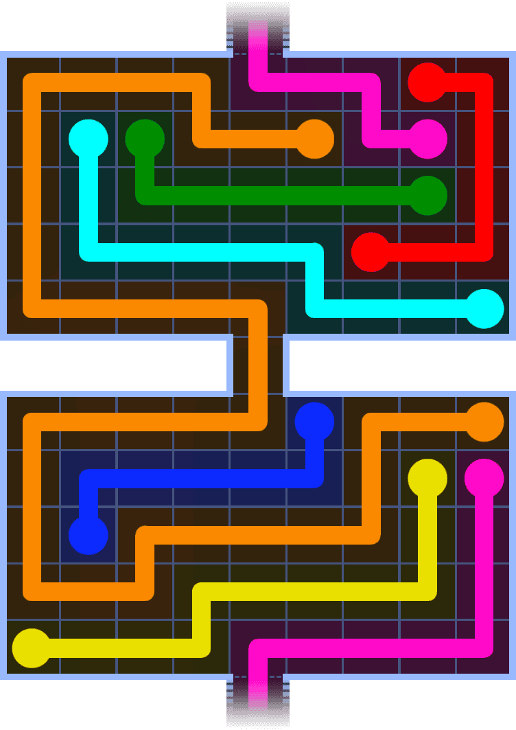 Flow Free Warps 1372 Solution