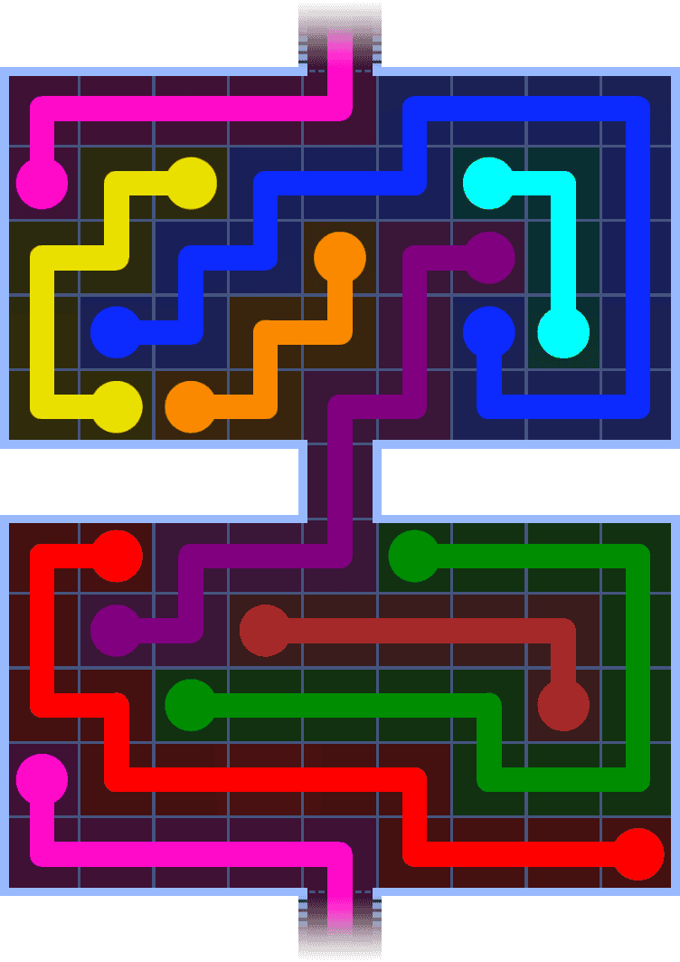 Flow Free Warps 1358 Solution