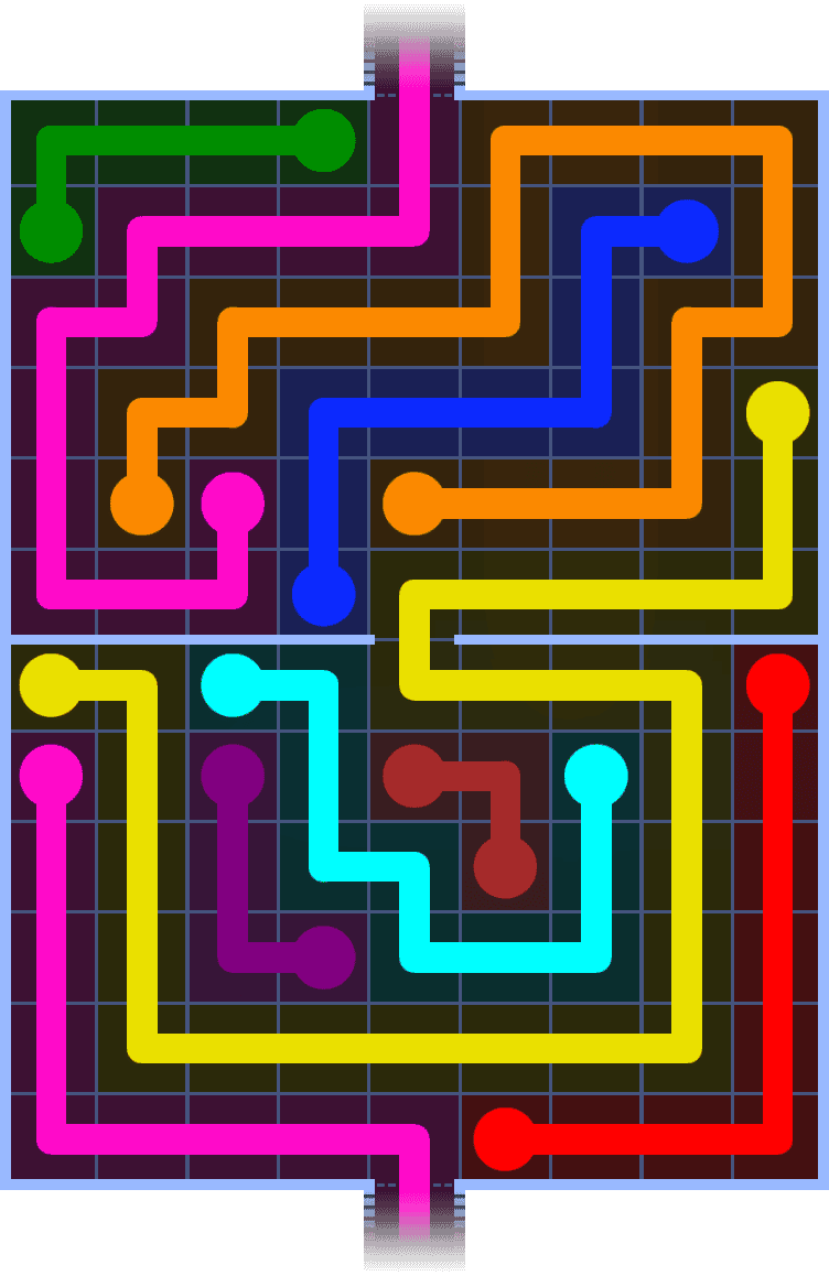 Flow Free Warps 1406 Solution