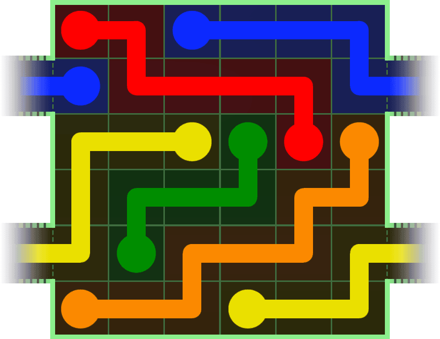 Flow Free Warps 204 Solution