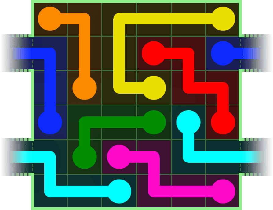 Flow Free Warps 206 Solution