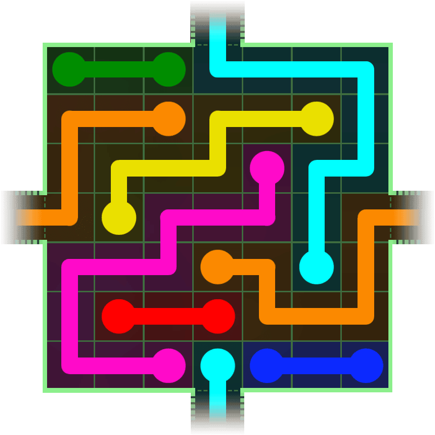 Flow Free Warps 222 Solution