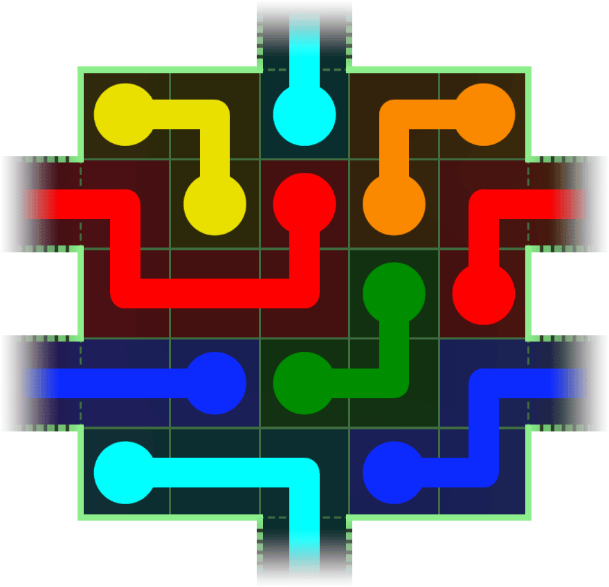 Flow Free Warps 61 Solution