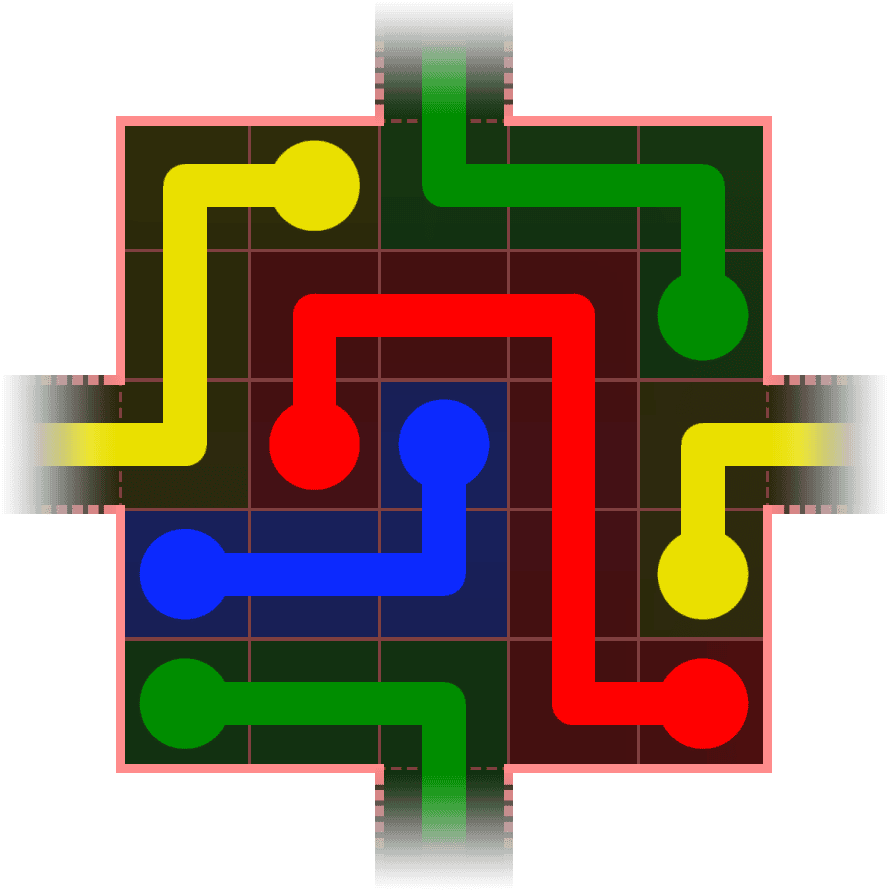 Flow Free Warps 424 Solution