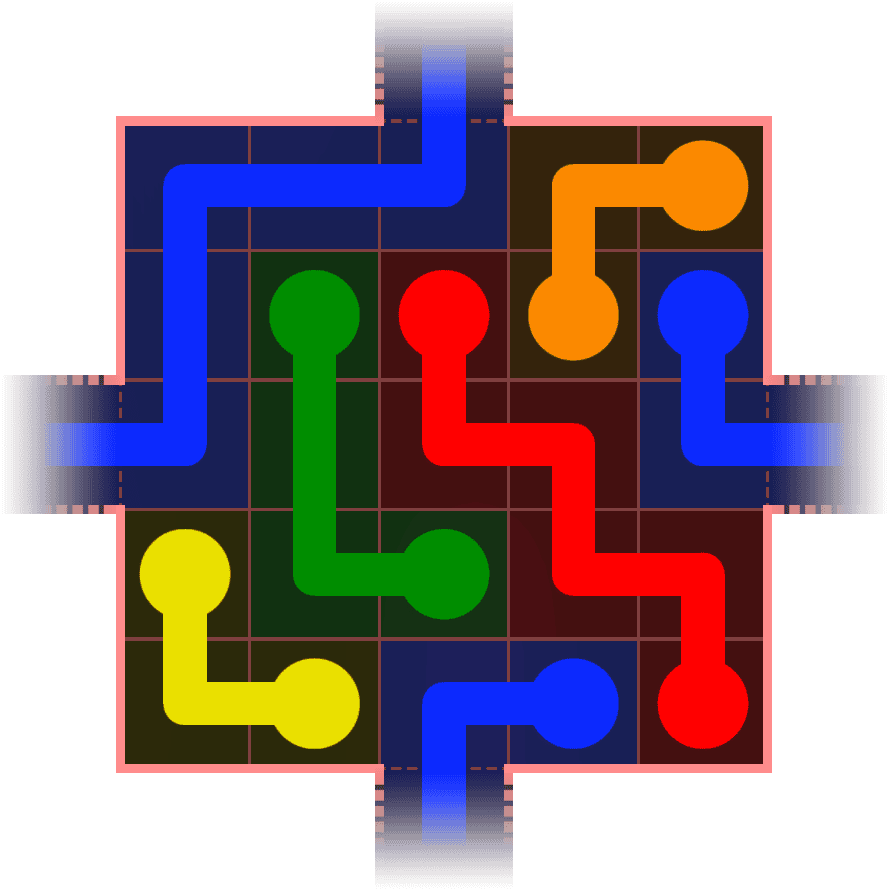Flow Free Warps 442 Solution