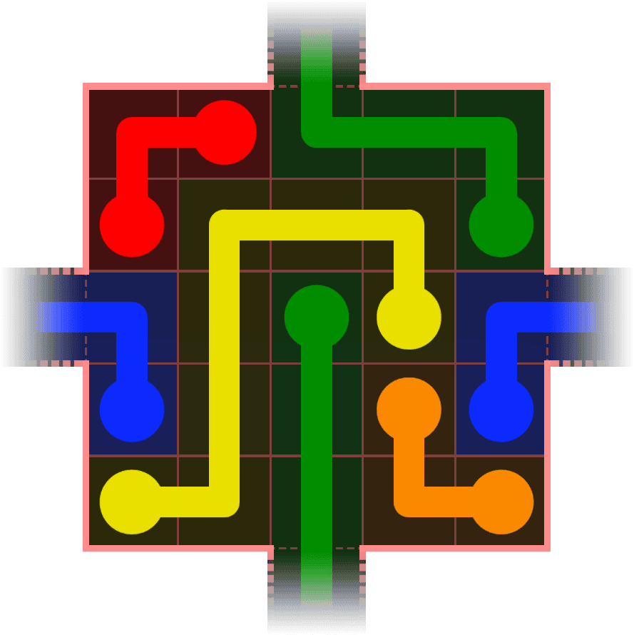 Flow Free Warps 446 Solution