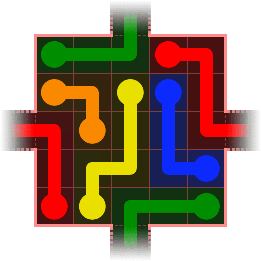 Flow Free Warps 448 Solution