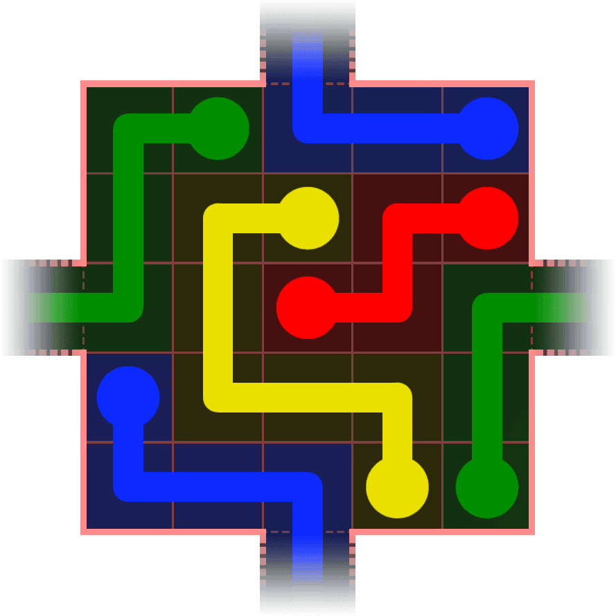Flow Free Warps 354 Solution