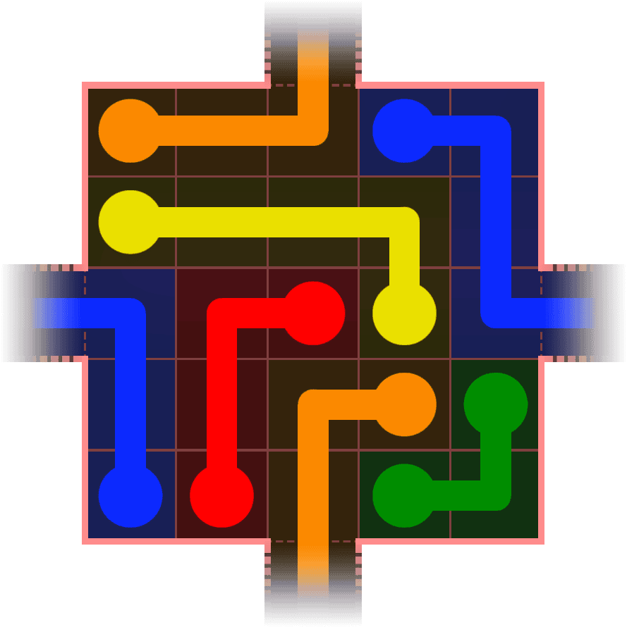 Flow Free Warps 374 Solution