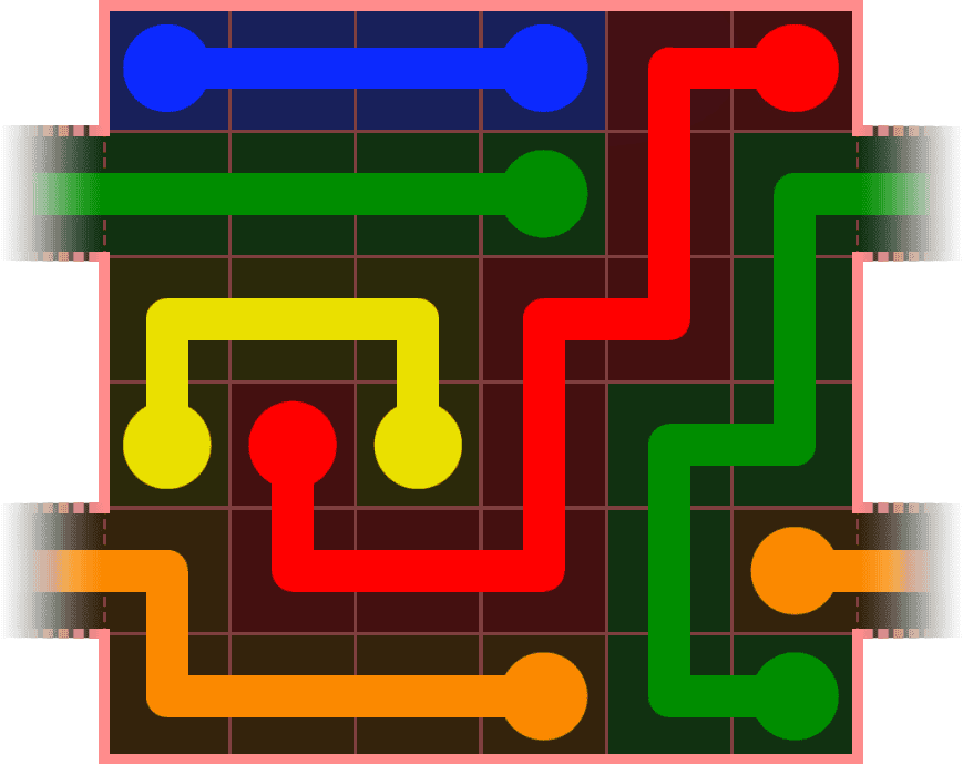 Flow Free Warps 466 Solution