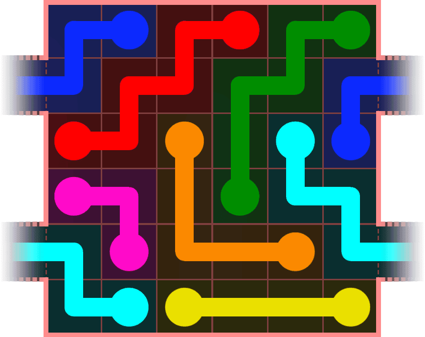 Flow Free Warps 498 Solution
