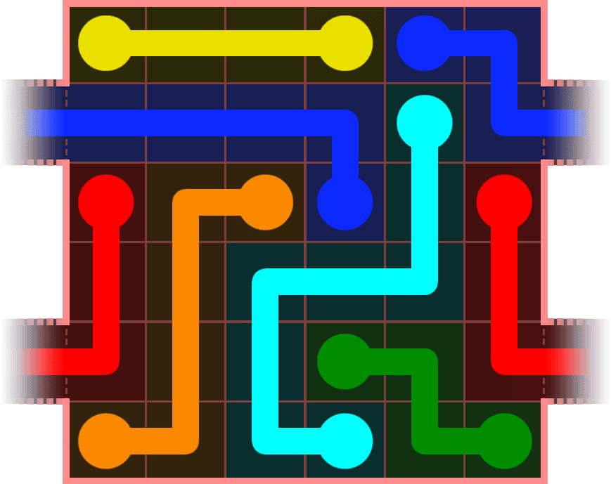 Flow Free Warps 555 Solution