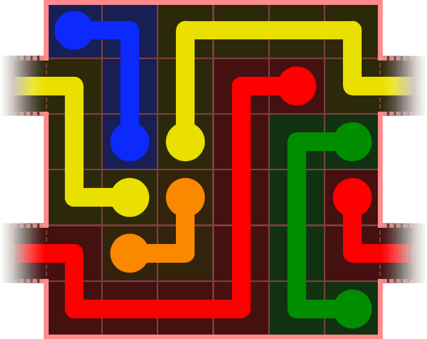 Flow Free Warps 543 Solution