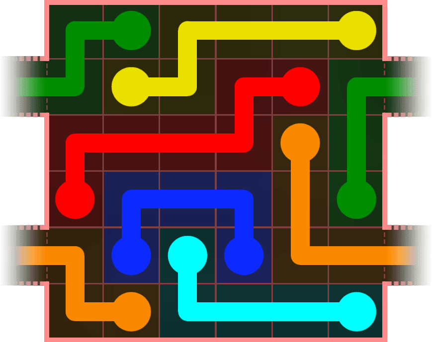 Flow Free Warps 545 Solution