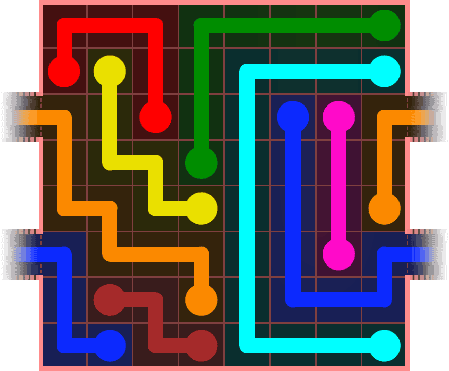 Flow Free Warps 857 Solution