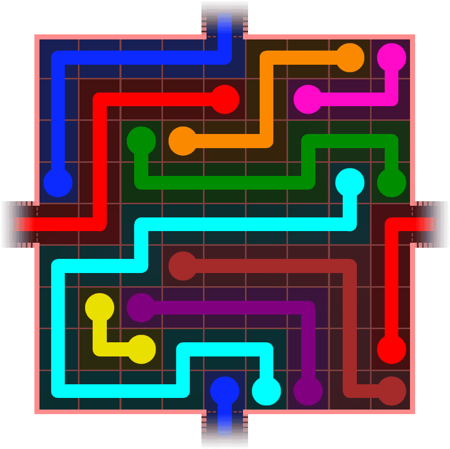 Flow Free Warps 909 Solution