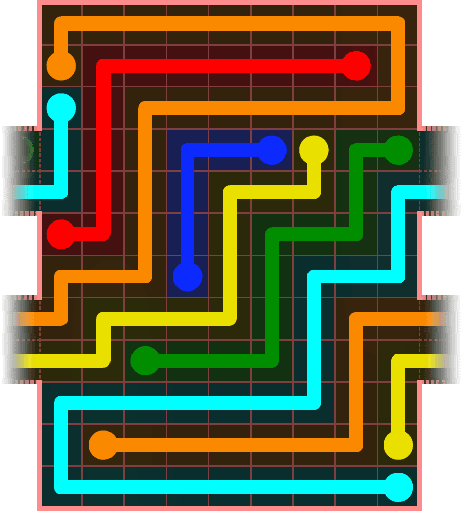 Flow Free Warps 5443 Solution
