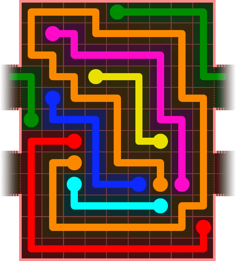 Flow Free Warps 5457 Solution