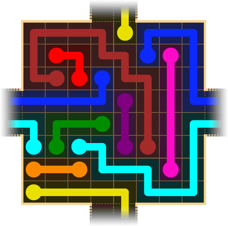 Flow Free Warps 1744 Solution