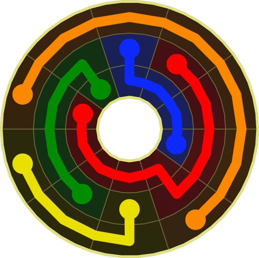 Flow Free Warps 1810 Solution