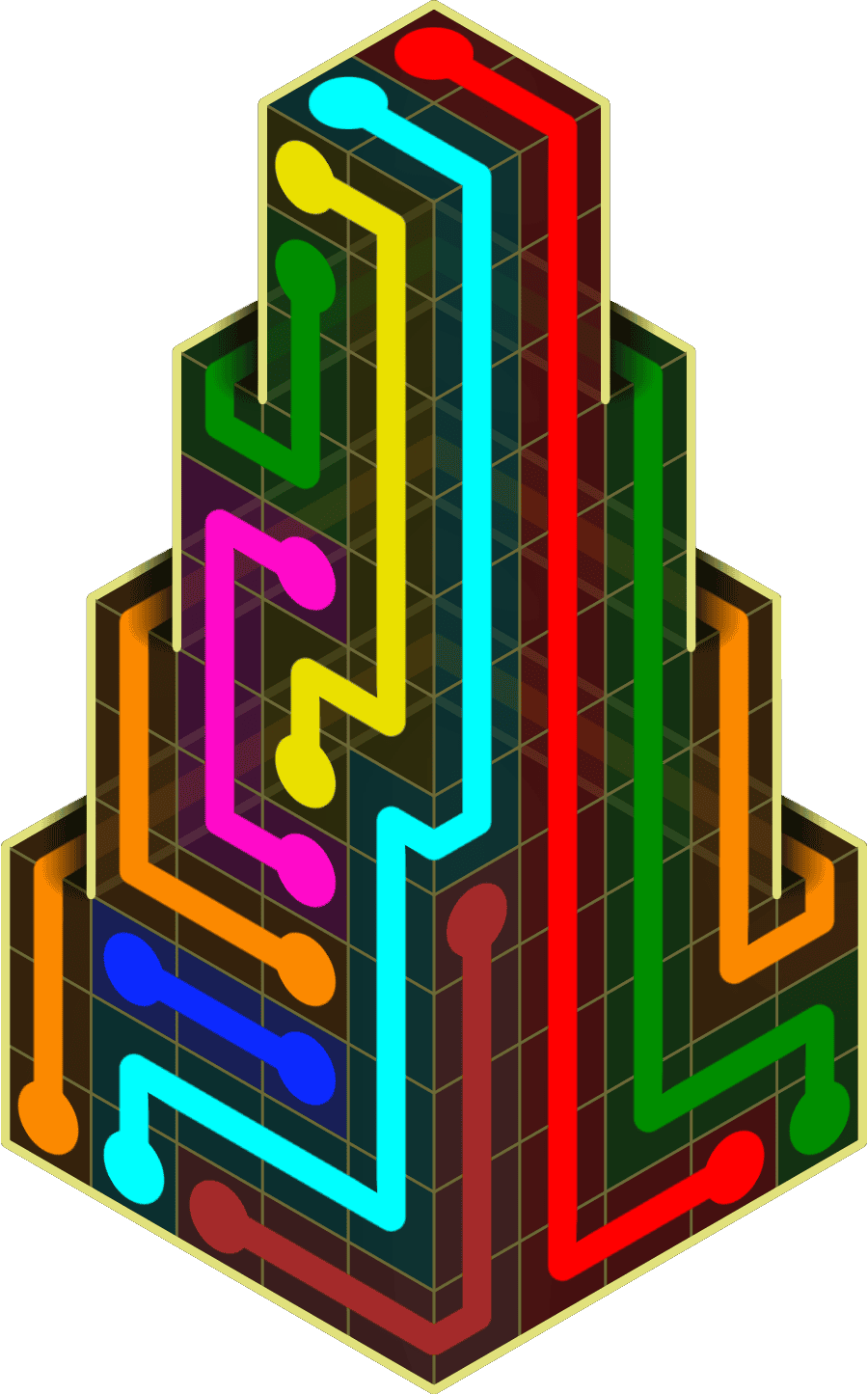 Flow Free Warps 2164 Solution