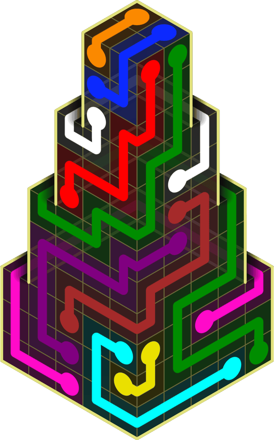 Flow Free Warps 2168 Solution