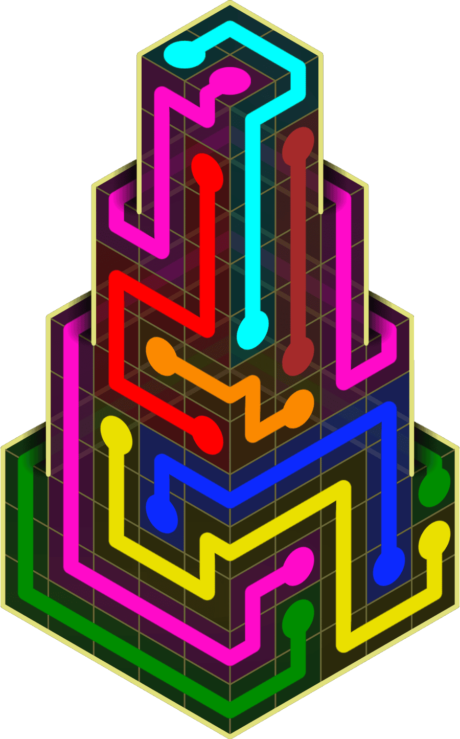 Flow Free Warps 2174 Solution