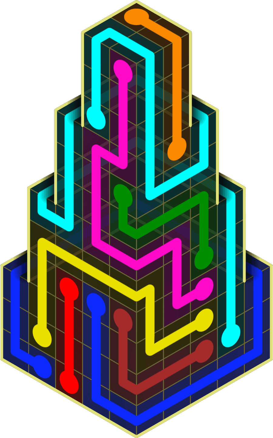 Flow Free Warps 2176 Solution