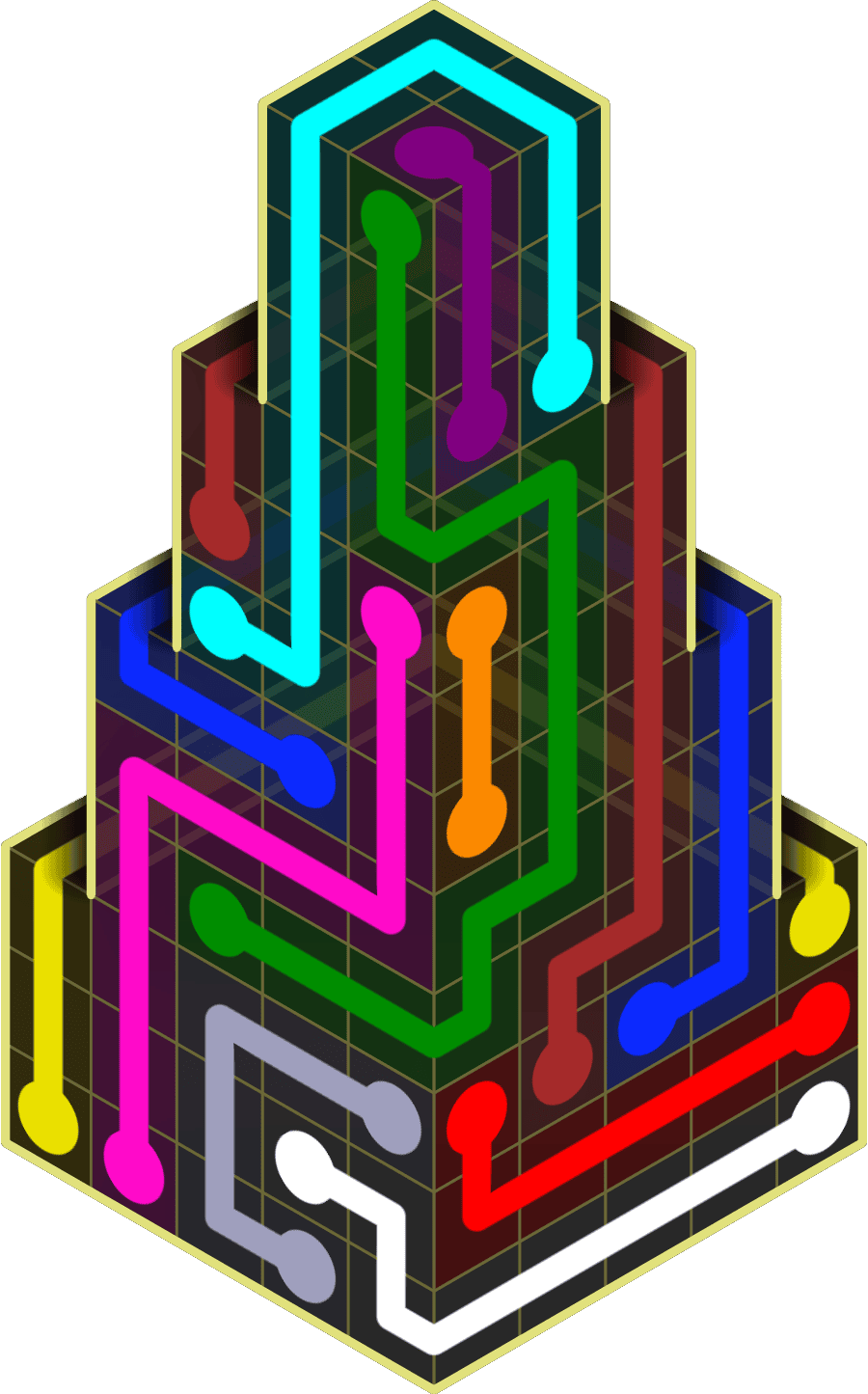 Flow Free Warps 2184 Solution