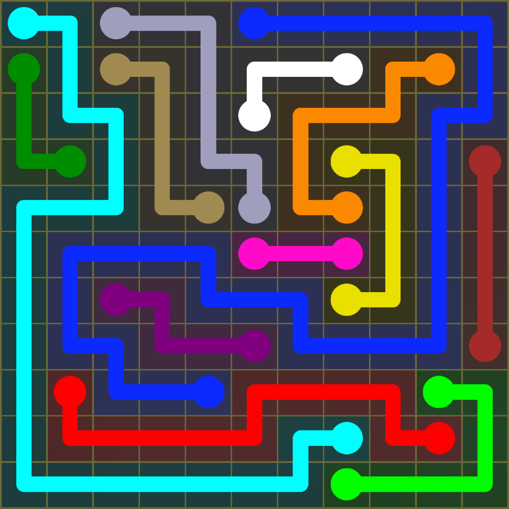 Flow Free 1376 Solution