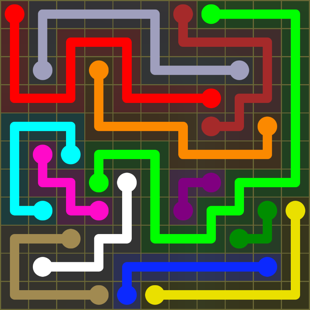 Flow Free 1354 Solution