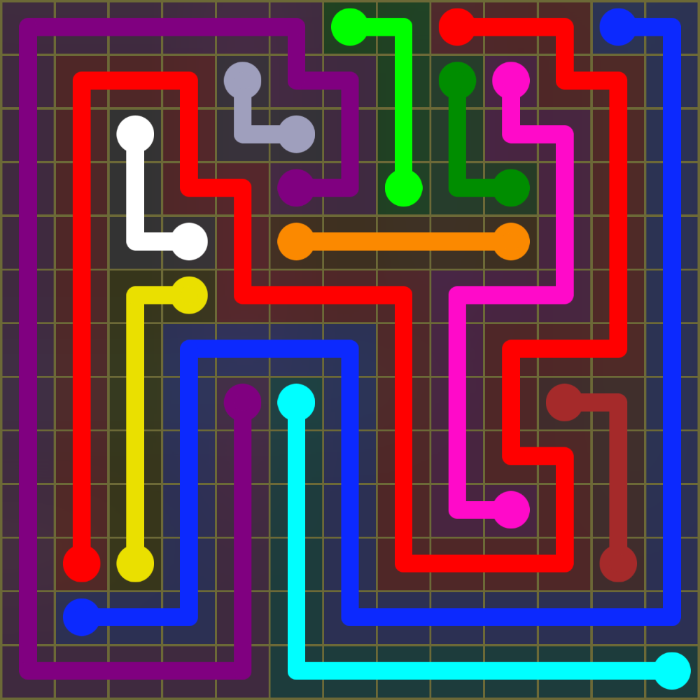 Flow Free 1701 Solution